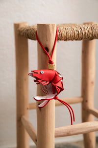 Shrimp charm in classic calf leather
