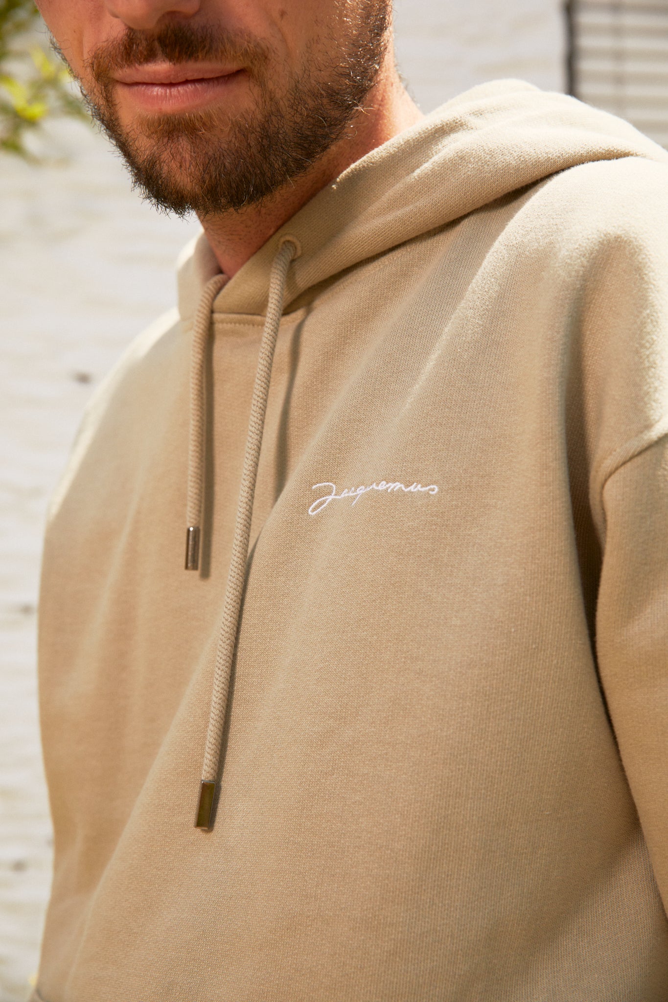 Embroidered logo hoodie