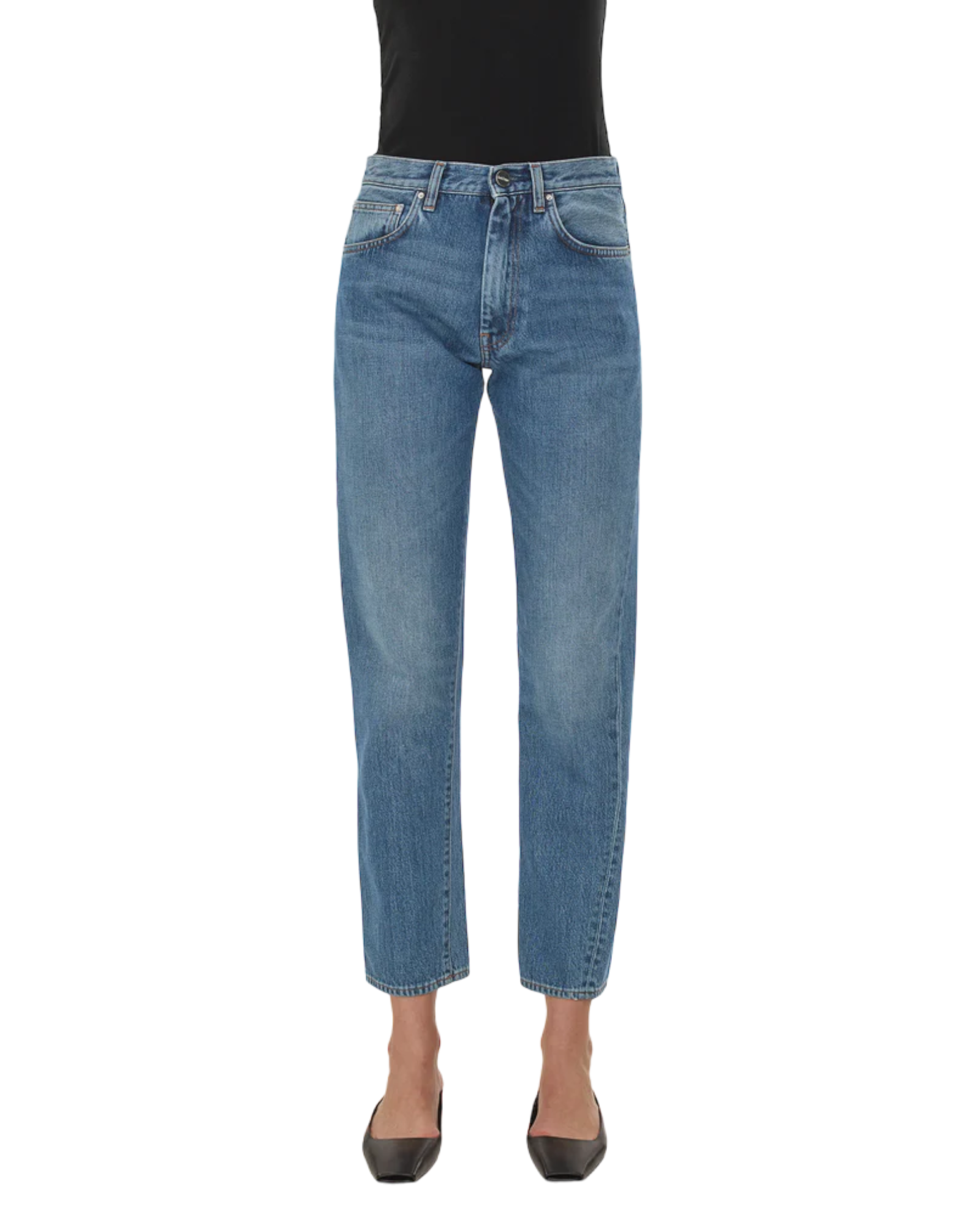 Denim coutures torsadées