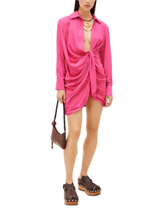 Robe chemise drapée