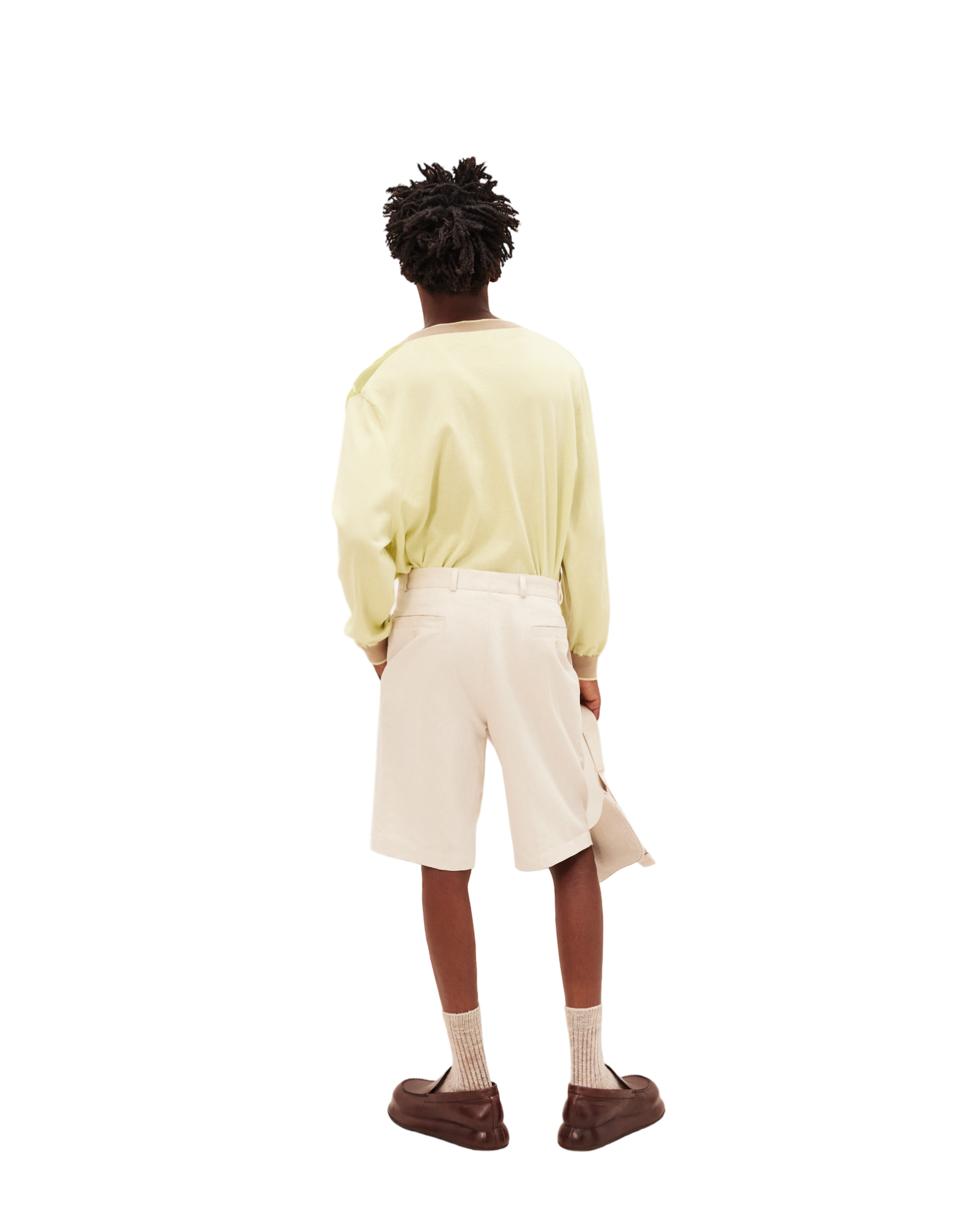 Short de costume carré-rond