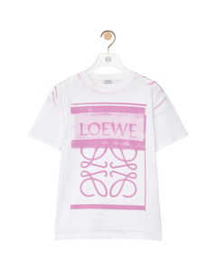 T-shirt coupe régulière en coton - Blanc/ Rose Multicolore