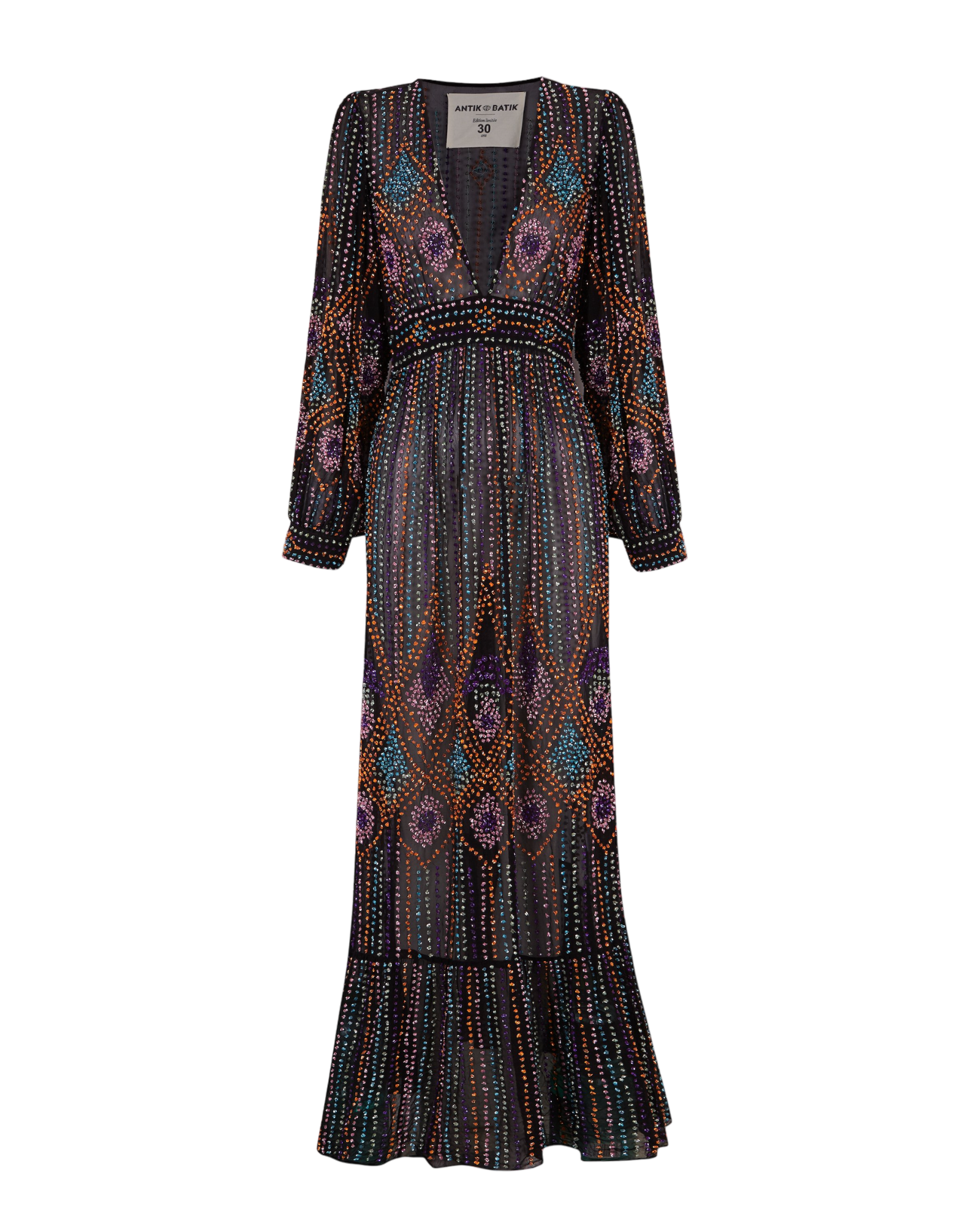 Antik batik top robe longue