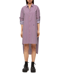 Striped cotton shirt dress