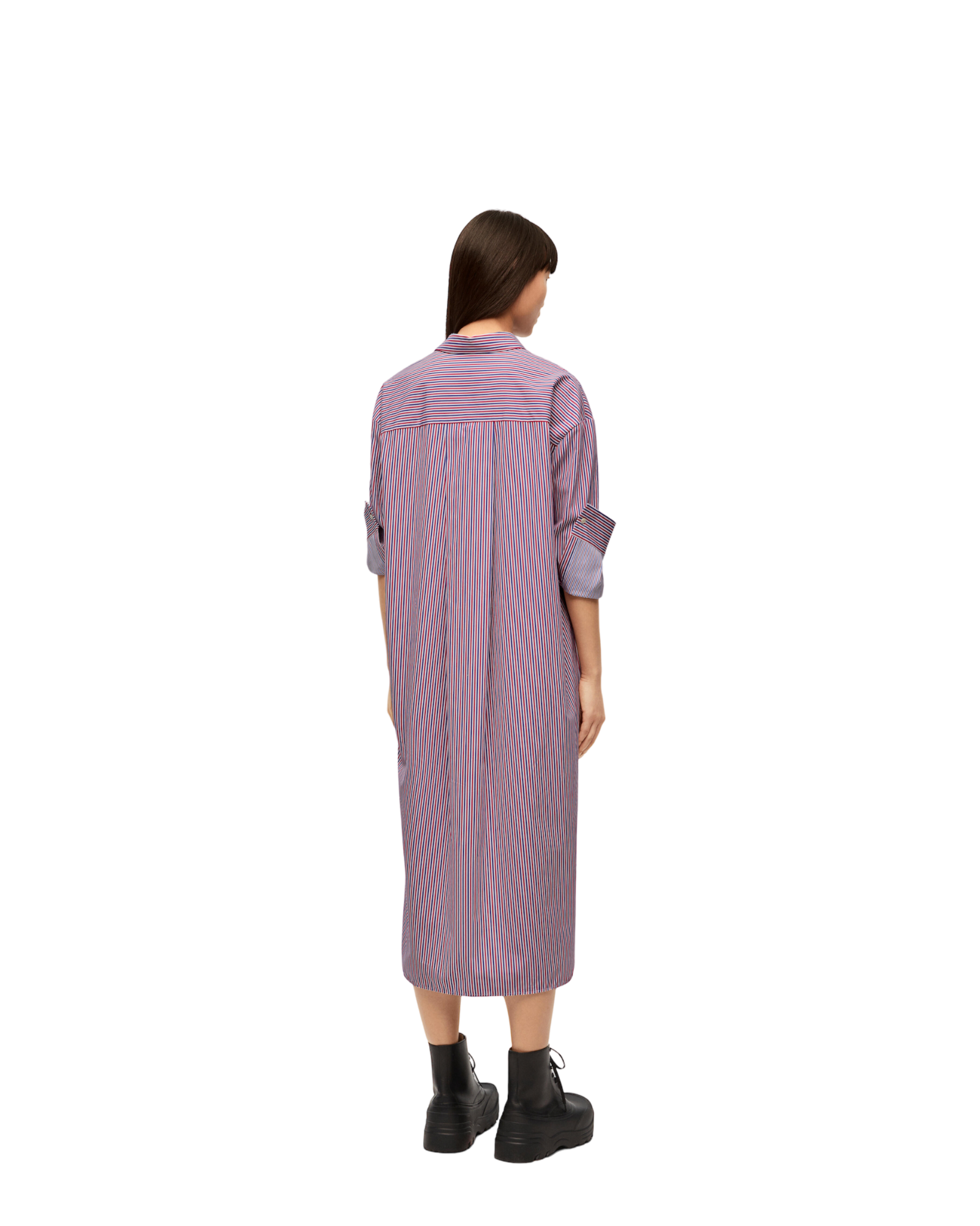 Striped cotton shirt dress