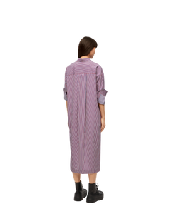 Striped cotton shirt dress