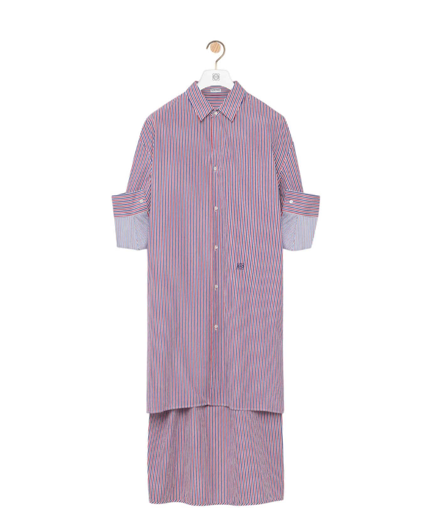 Striped cotton shirt dress