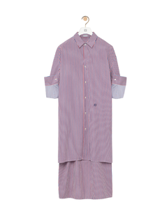 Striped cotton shirt dress