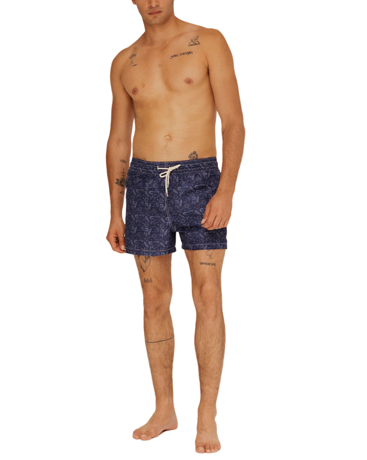 Navy In Summer We Trust swim shorts