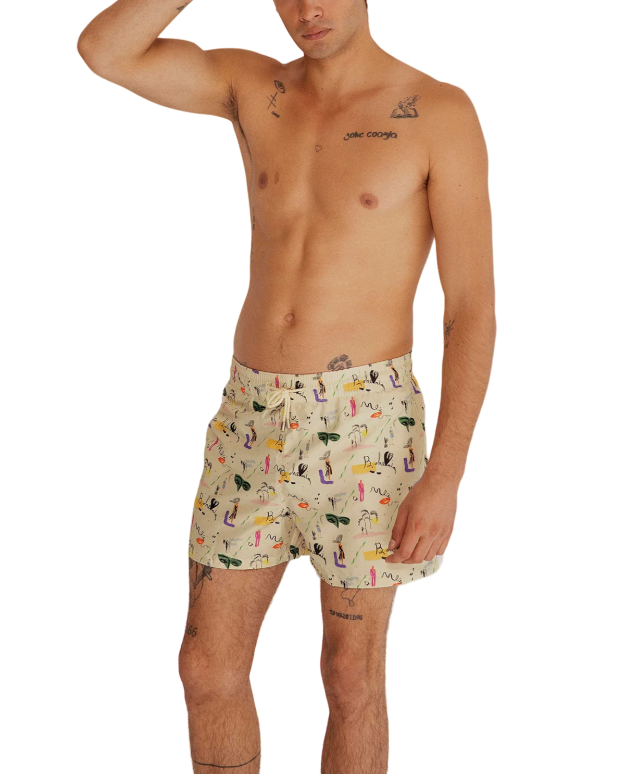 Short de bain Beige Boheme