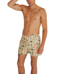 Short de bain Beige Boheme