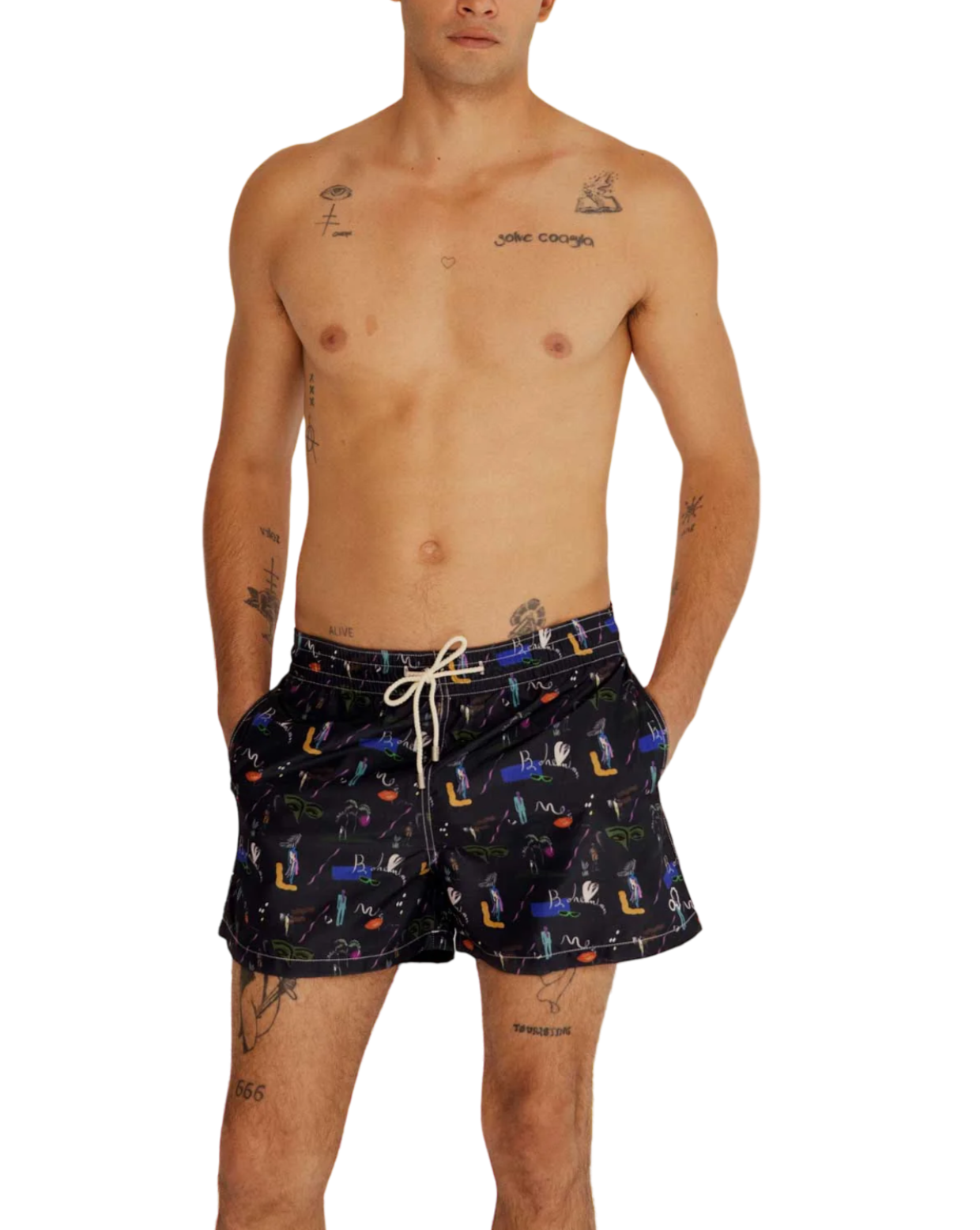 Navy Boheme swim shorts
