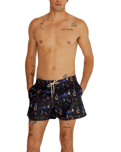 Navy Boheme swim shorts