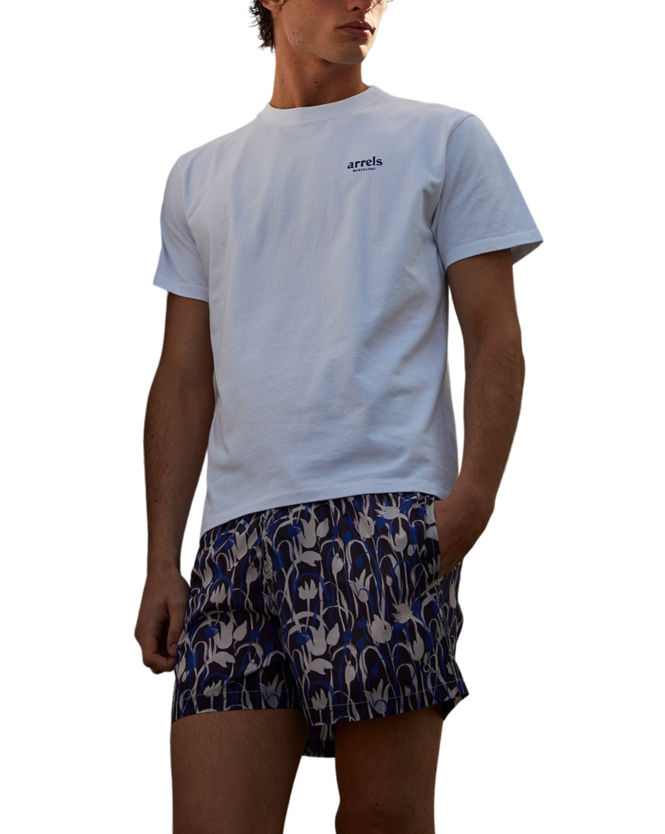 Purple Tulips swim shorts