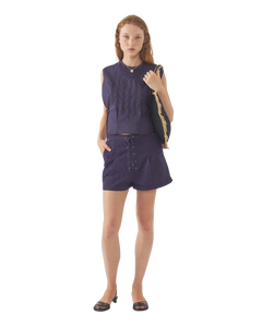 Top brodé lola navy