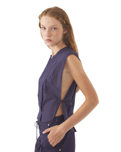 Top brodé lola navy
