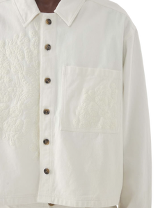 White adonis embroidered jacket