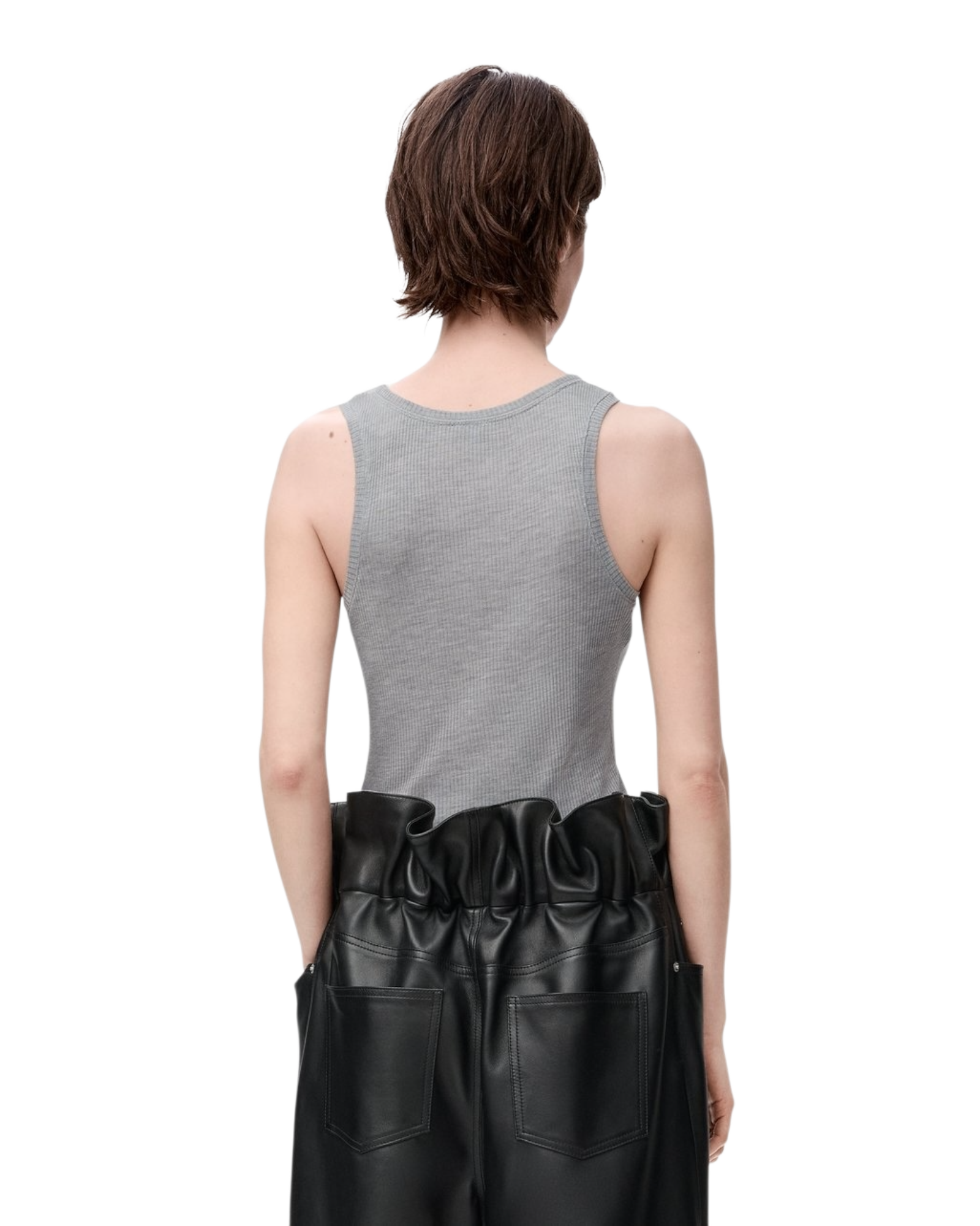 Camiseta de tirantes Anagrama de seda gris