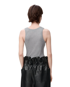 Camiseta de tirantes Anagrama de seda gris