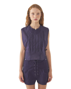 Top brodé lola navy
