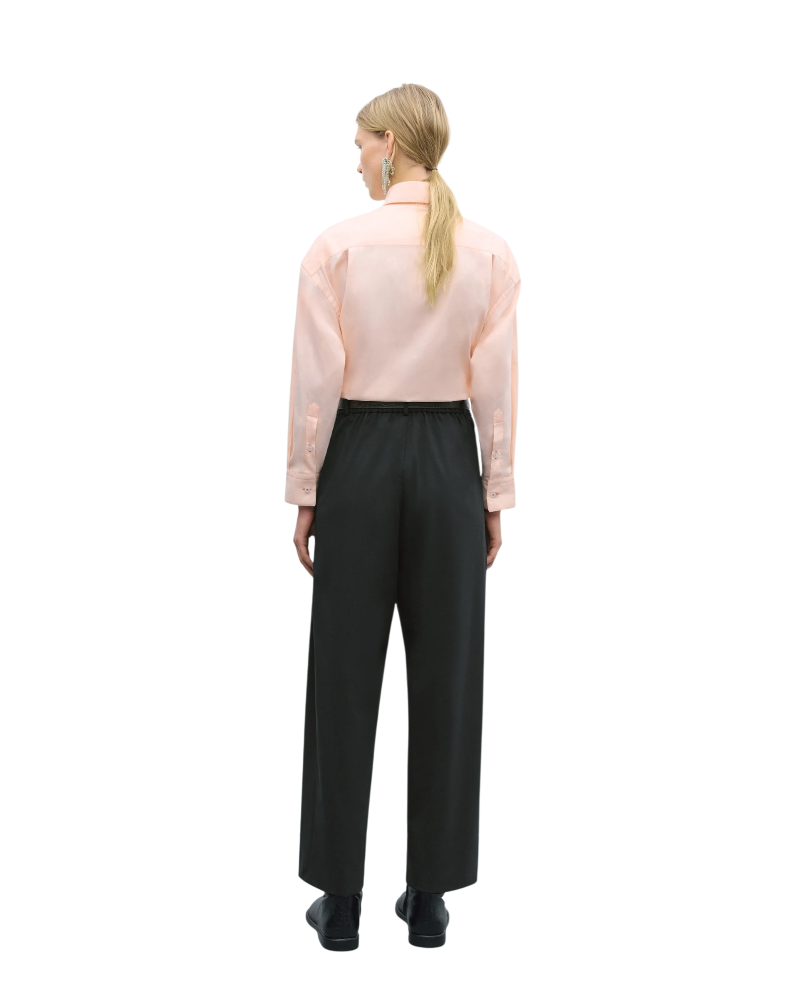 Pantalon à jambes larges noir