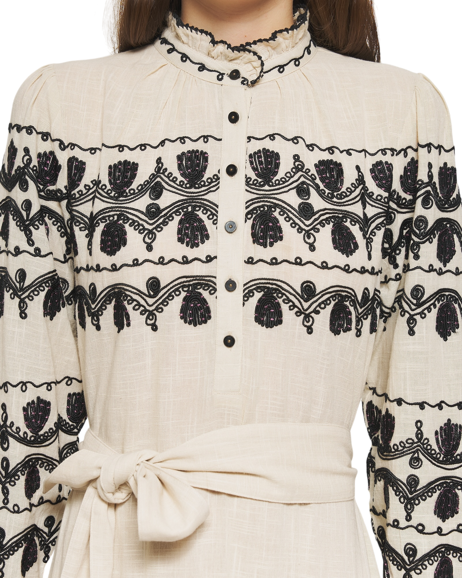 Vestido largo bordado Nelly