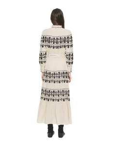 Vestido largo bordado Nelly