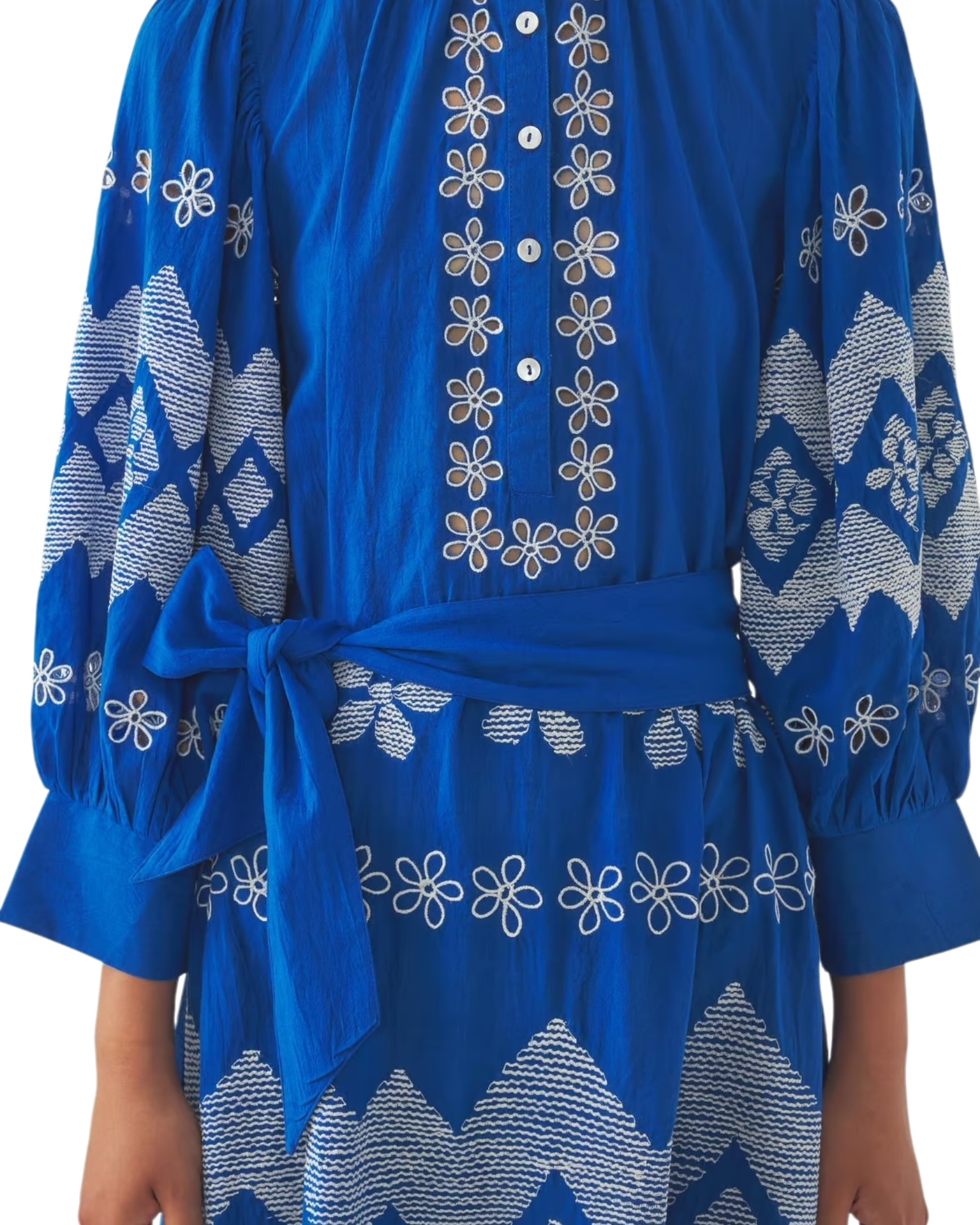 Vestido largo bordado Tolede