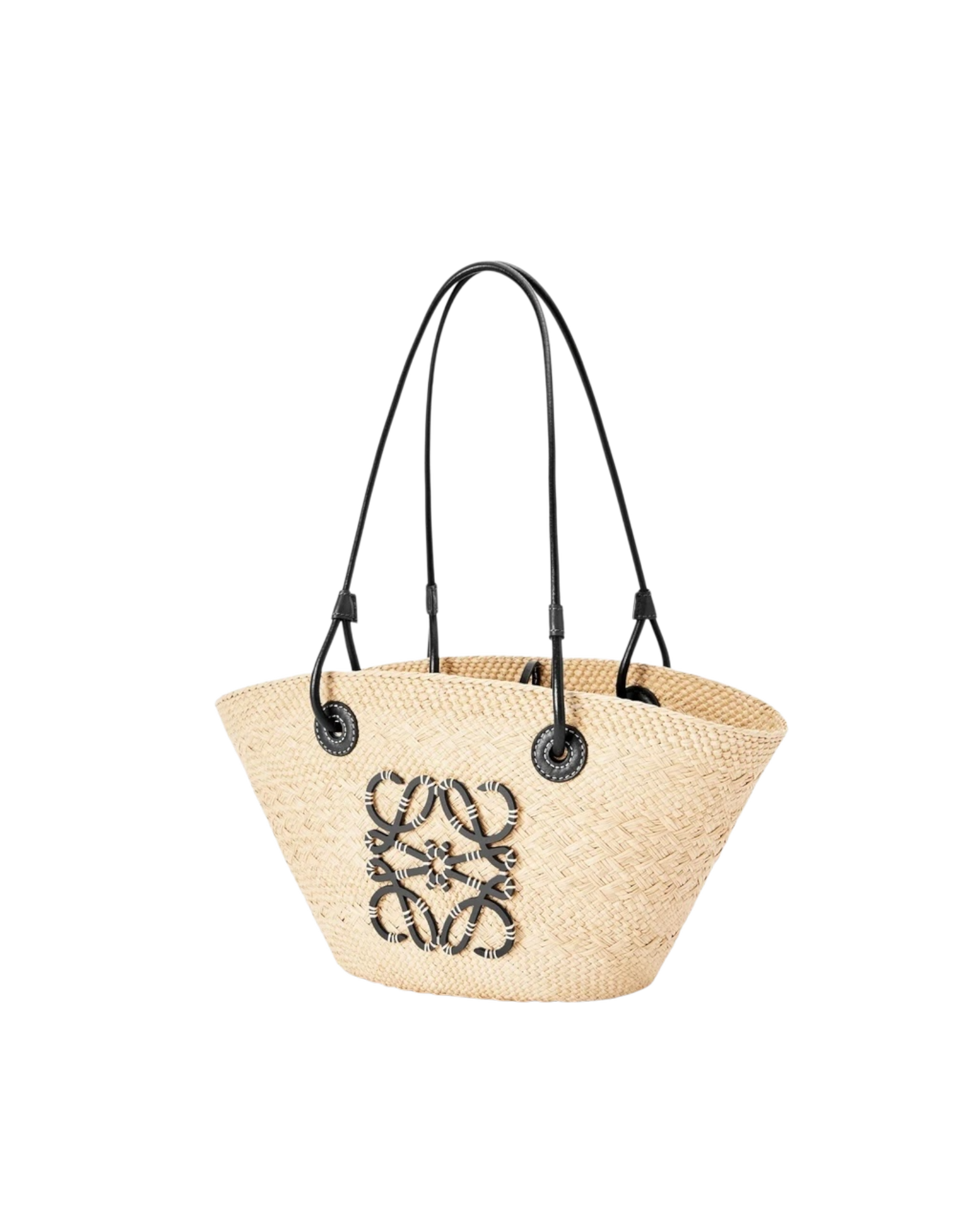 Anagram small black Iraca palm basket