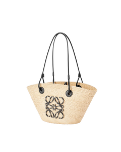 Anagram small black Iraca palm basket