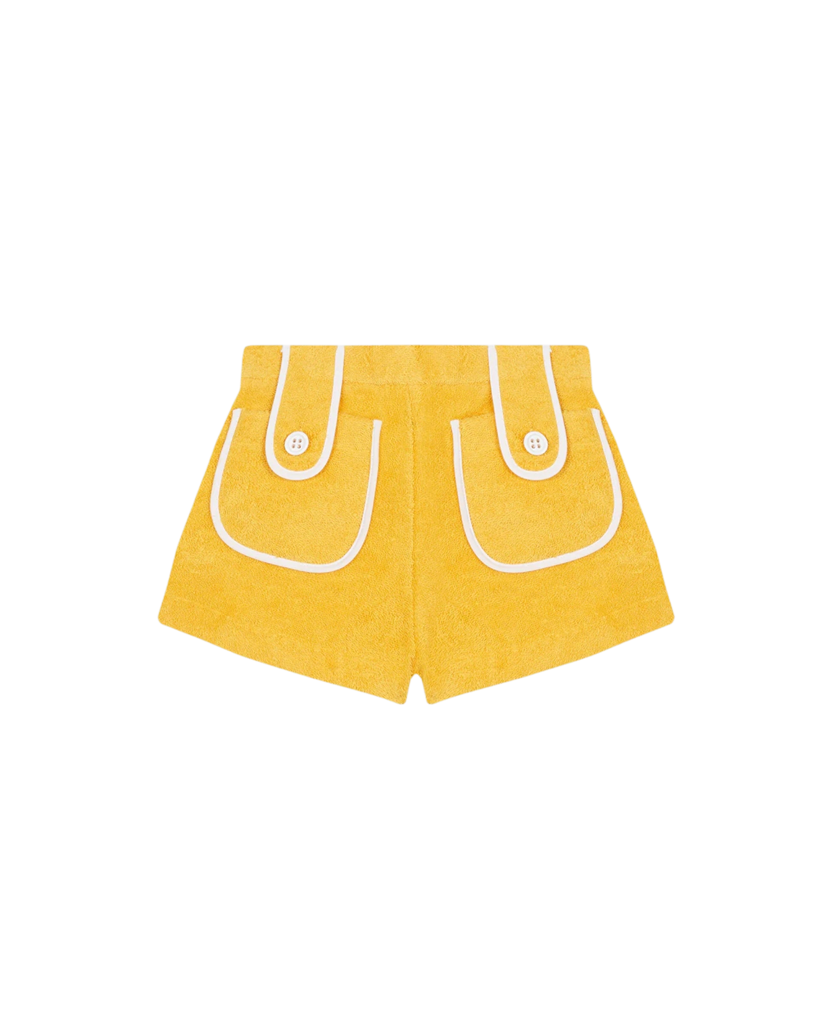Pantalón corto de toalla Carambola amarillo
