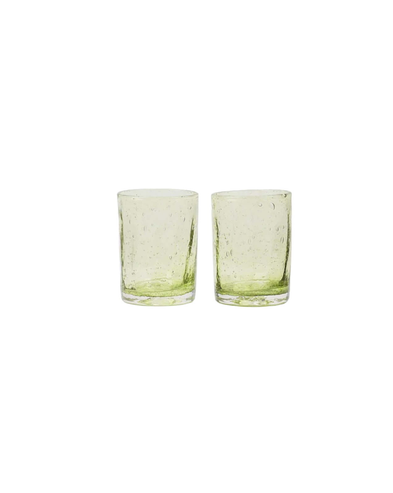 Le verre à eau bullé - vert
