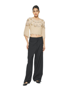 Gadsby cream sequin top