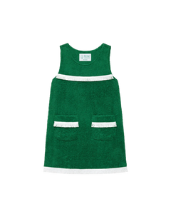 Mini serviette fringes verte