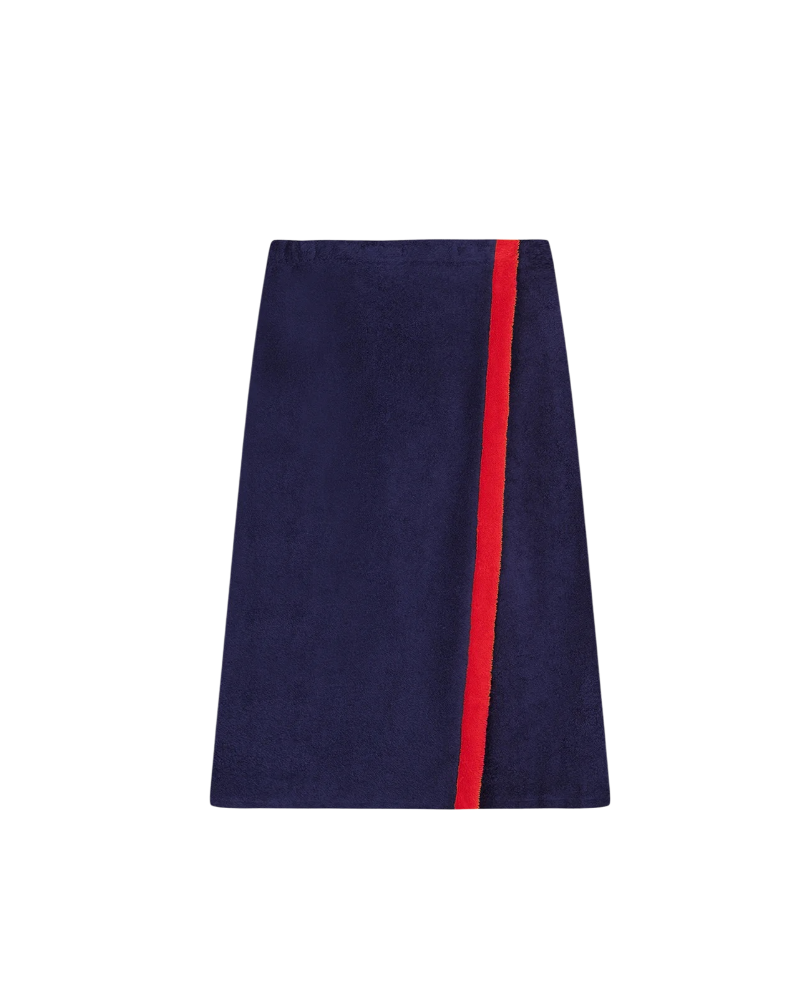 Navy and red pareo skirt