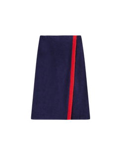 Navy and red pareo skirt