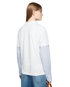 T-Shirt logo - coupe droite blanc