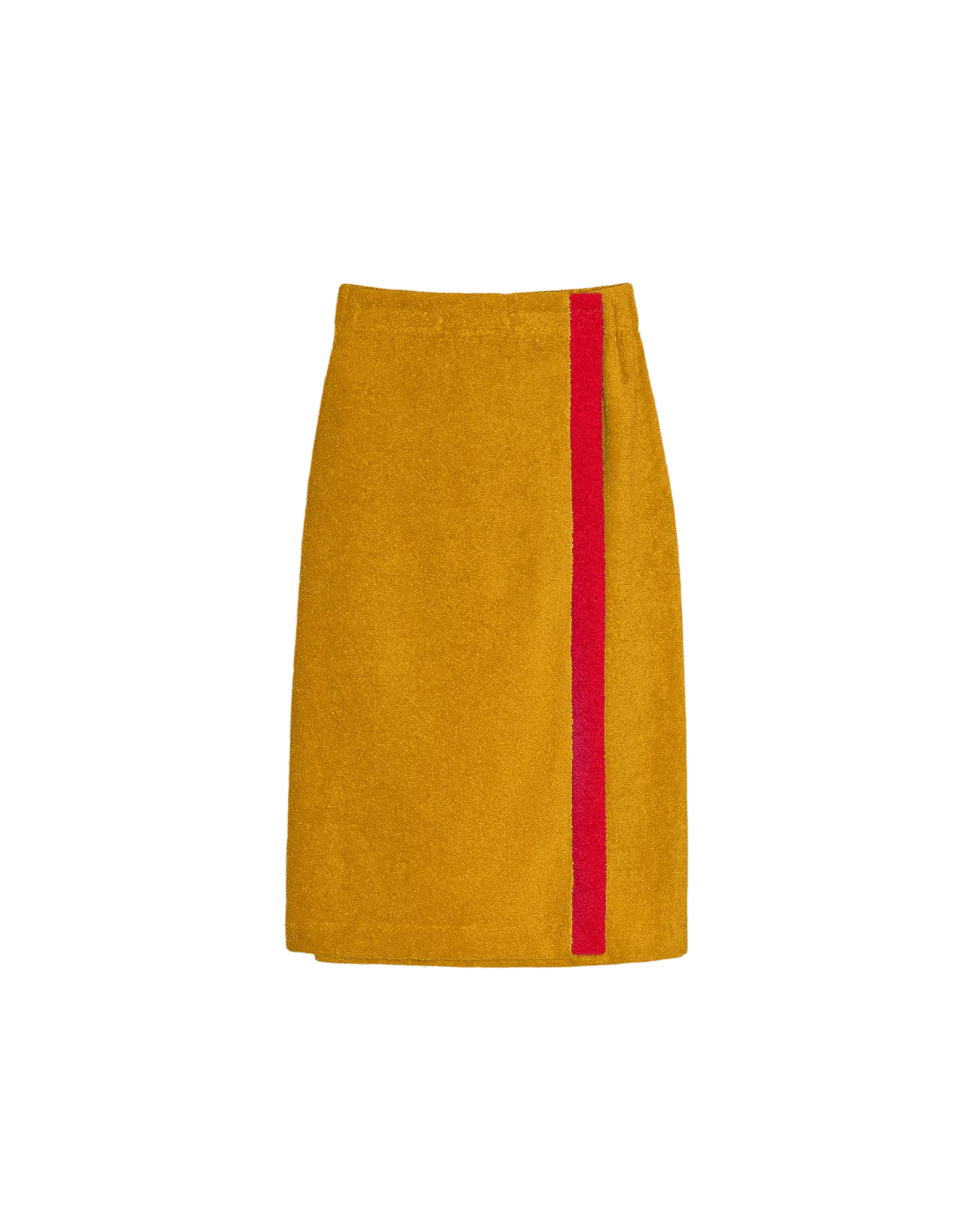 Falda pareo marrón y roja