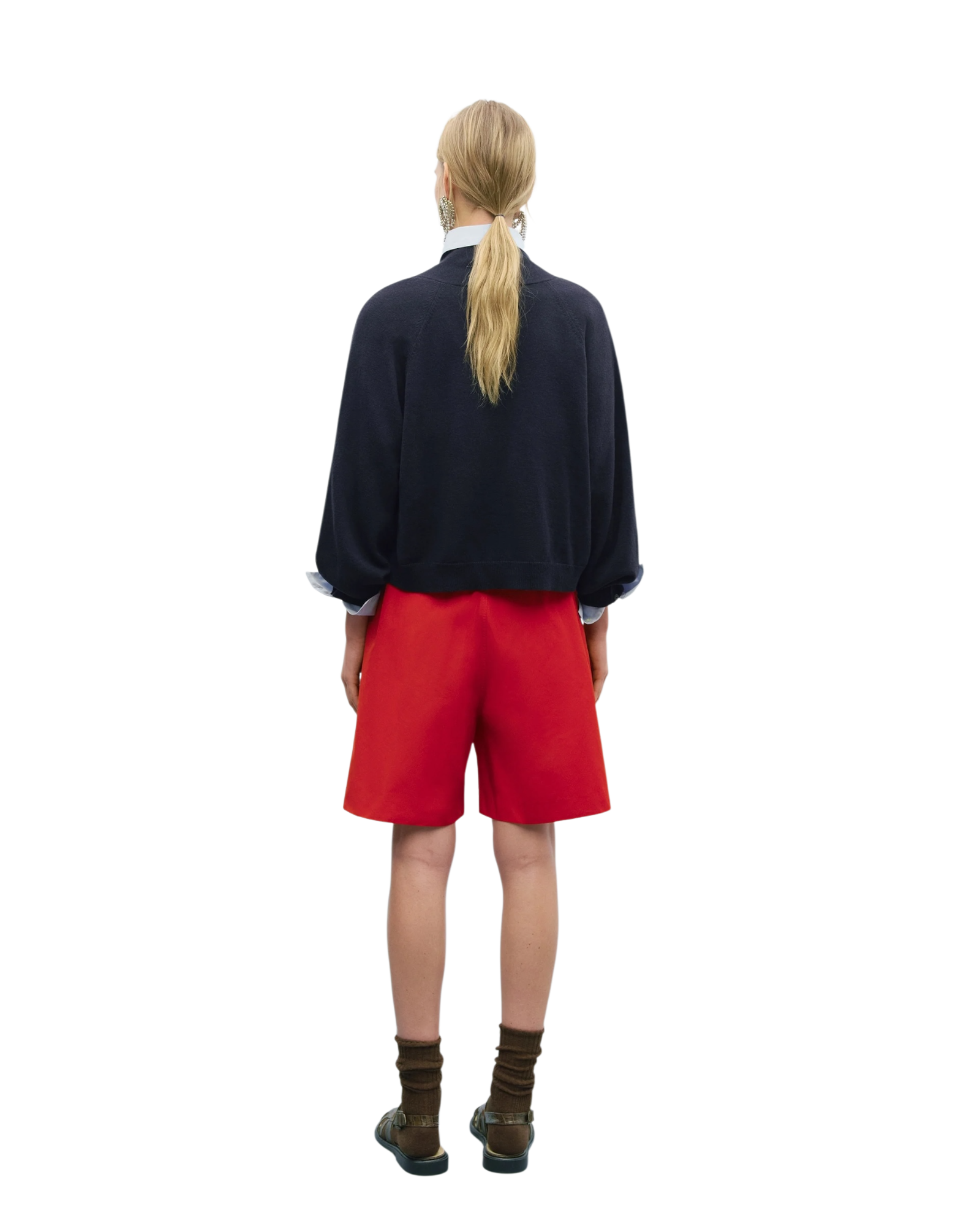 Cardigan en laine mérinos navy