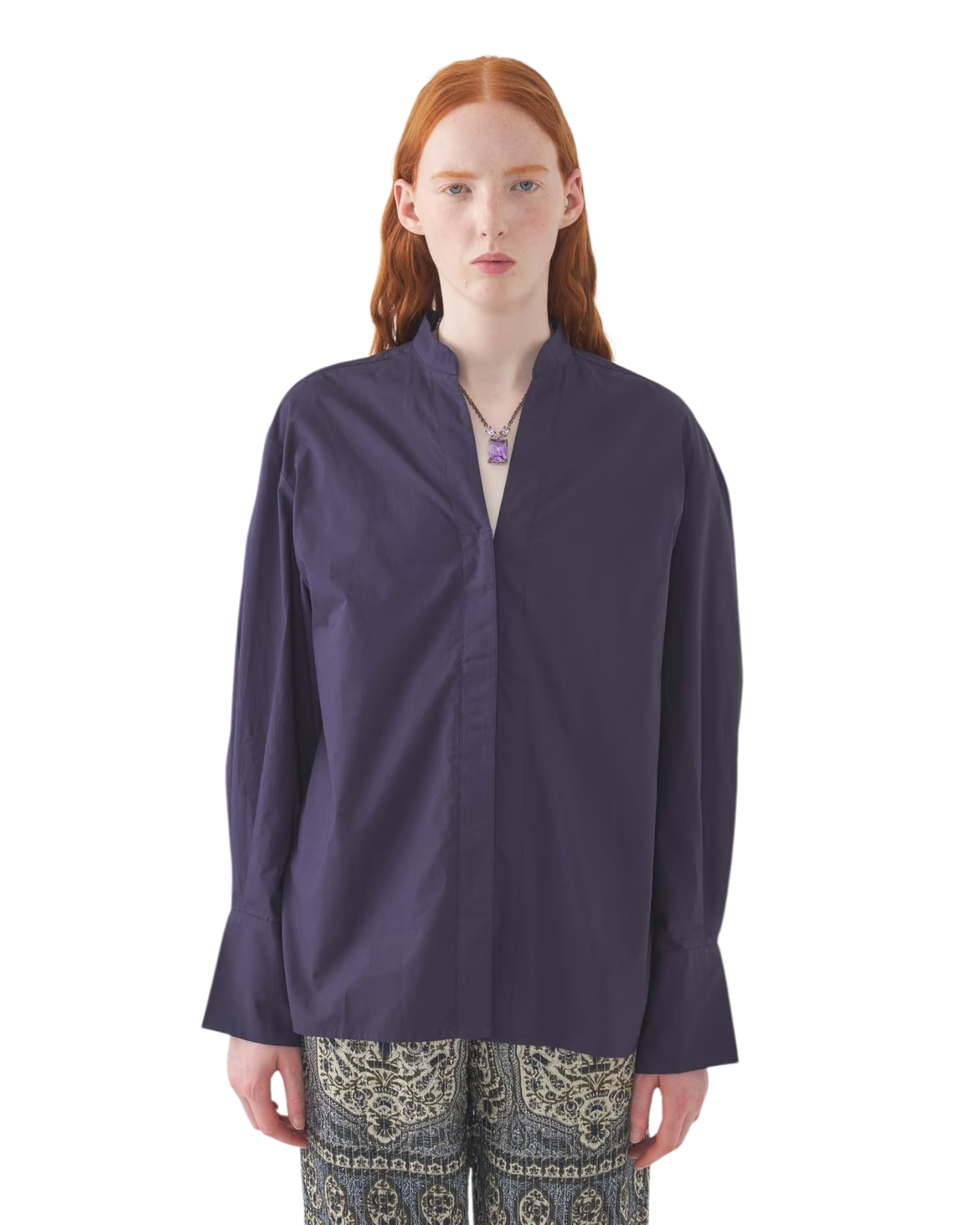Mirabel navy blouse