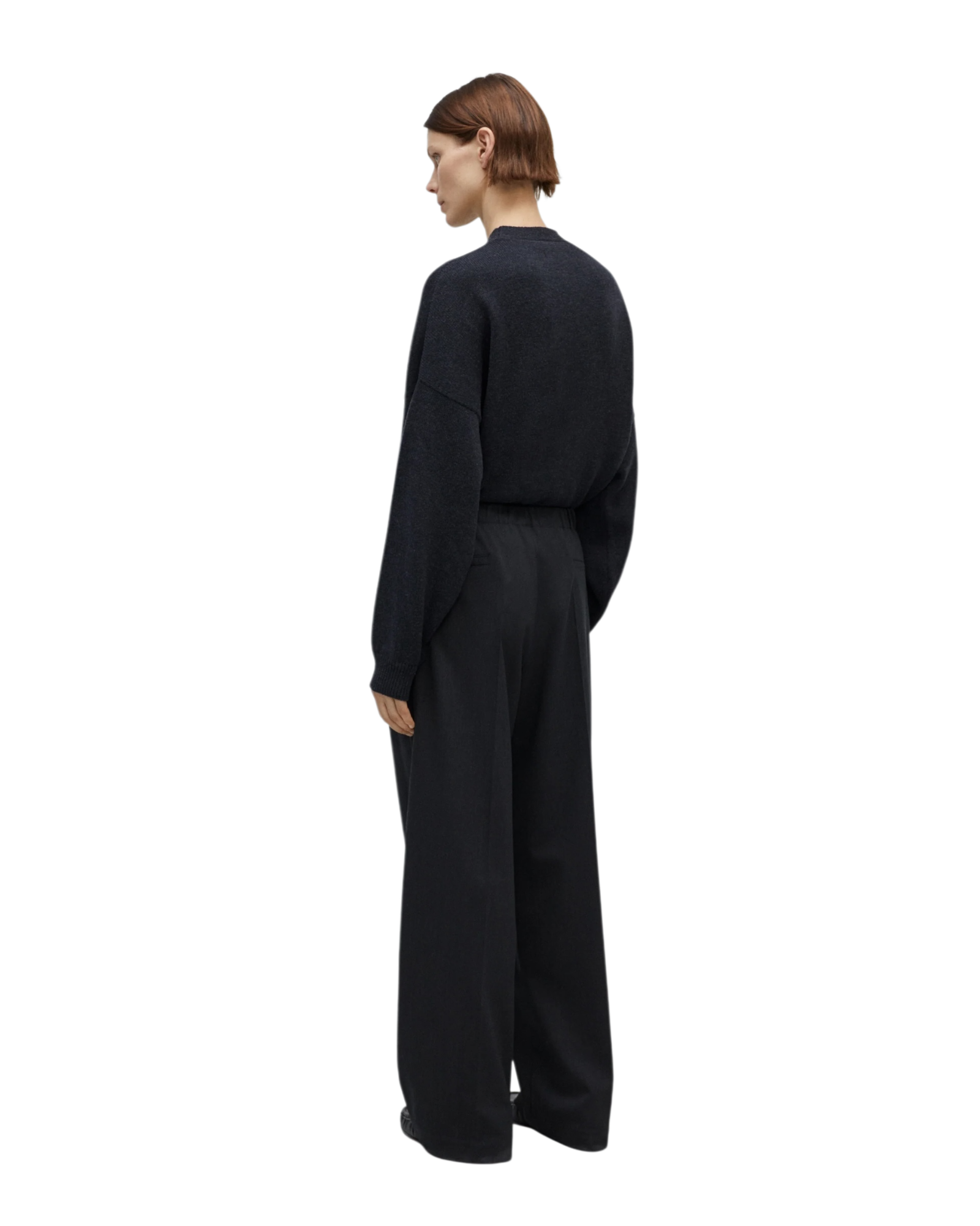 Pantalones plisados casual carbón