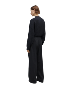 Pantalones plisados casual carbón